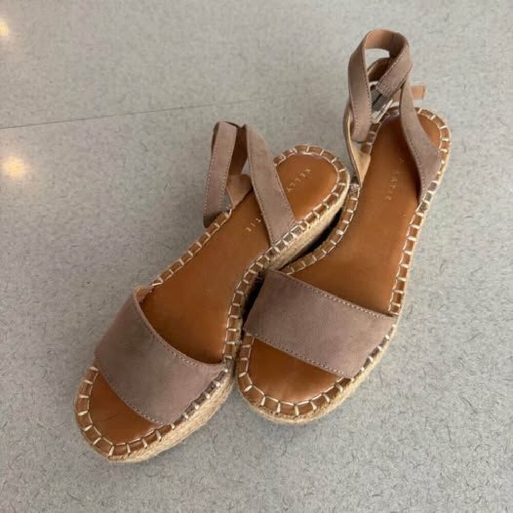 Kelly & Katie Tan Espadrille Wedge Woven Sandals